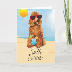 Summer Poodle Karte