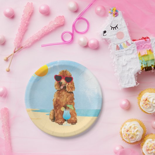 Summer Poodle Pappteller (Party)