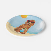 Summer Poodle Pappteller (Schrägansicht)