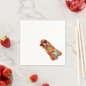 Summer Poodle Serviette (Beispiel)