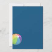 Summer Pool Birthday Party zum Thema Haifisch Einladung (Rückseite)