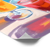 Summer Pool Cocktails Poster (Ecke)