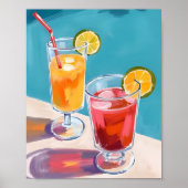 Summer Pool Cocktails Poster (Vorne)