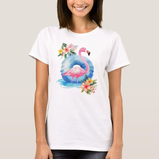 Summer Pool Flamingo T-Shirt (Vorderseite)