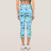 Summer Pool Float Muster Capri Leggings (Rückseite)