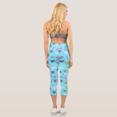 Summer Pool Float Muster Capri Leggings (Rückseite)