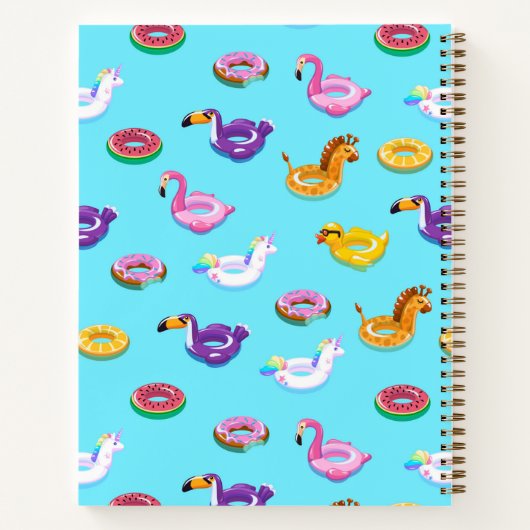 Summer Pool Float Muster | Familienurlaub Notizblock (Rückseite)