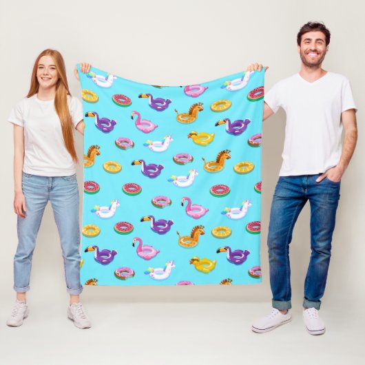Summer Pool Float Muster Fleecedecke (Beispiel)