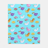Summer Pool Float Muster Fleecedecke (Vorderseite)