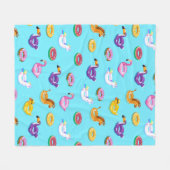 Summer Pool Float Muster Fleecedecke (Vorderseite (Horizontal))