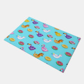 Summer Pool Float Muster Fußmatte (Schrägansicht)