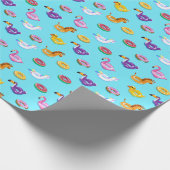 Summer Pool Float Muster Geschenkpapier (Ecke)