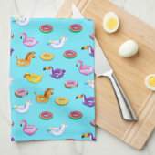 Summer Pool Float Muster Geschirrtuch (Viertel Falte)