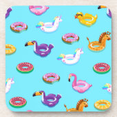 Summer Pool Float Muster Getränkeuntersetzer (Vorderseite)