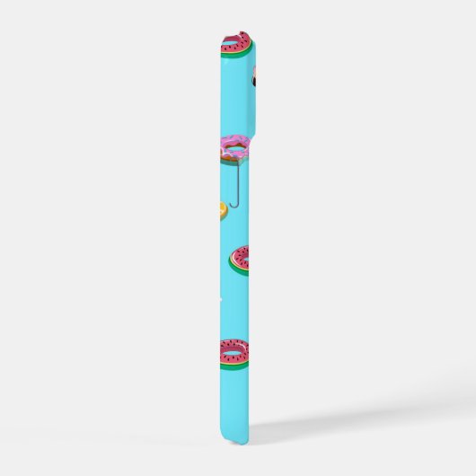 Summer Pool Float Muster iPhone 15 Hülle (Rechte Seite)