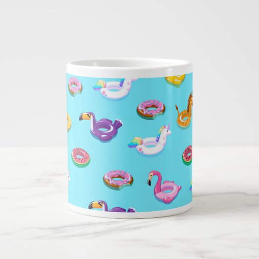 Summer Pool Float Muster Jumbo-Tasse (Vorderseite)