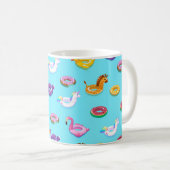 Summer Pool Float Muster Kaffeetasse (VorderseiteRechts)