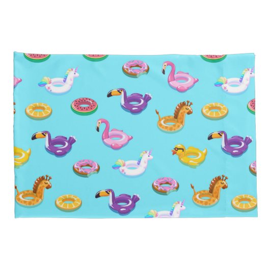 Summer Pool Float Muster Kissenbezug (Rückseite-Rechts)