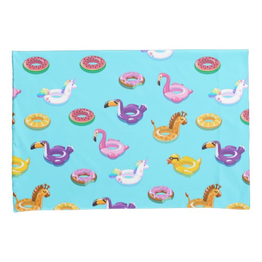Summer Pool Float Muster Kissenbezug (Vorderseite-Rechts)