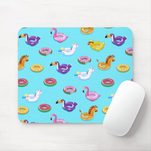 Summer Pool Float Muster Mousepad (Mit Mouse)