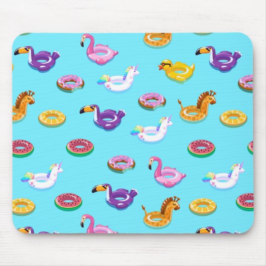 Summer Pool Float Muster Mousepad (Vorne)