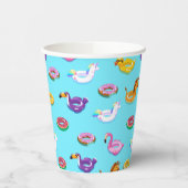 Summer Pool Float Muster Pappbecher (Links)