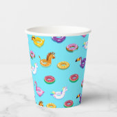 Summer Pool Float Muster Pappbecher (Vorderseite)