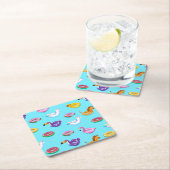 Summer Pool Float Muster Rechteckiger Pappuntersetzer (Vor Ort)