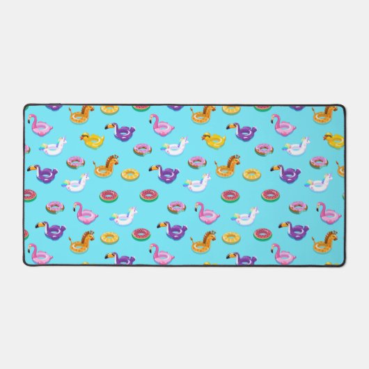 Summer Pool Float Muster Schreibtischunterlage (Vorderseite)