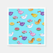 Summer Pool Float Muster Serviette (Vorderseite)