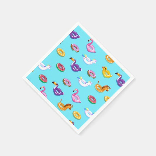 Summer Pool Float Muster Serviette (Ecke)