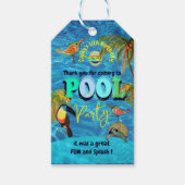 Summer Pool Fun Party Geburtstag Vielen Dank Geschenkanhänger (Vorderseite)