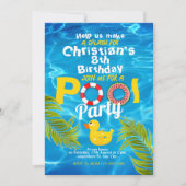 Summer Pool Kindergeburtstag Party Einladung (Vorderseite)