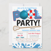 Summer Pool Lacrosse Party Einladung (Vorderseite)