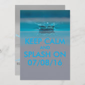 Summer Pool oder Beach Party Einladung (Vorne/Hinten)