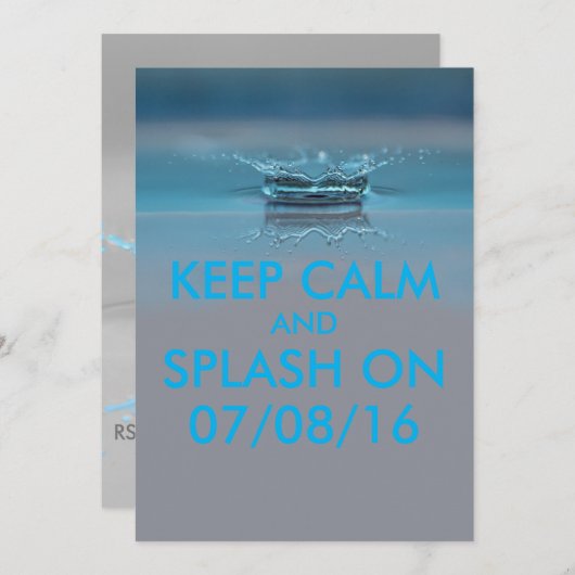 Summer Pool oder Beach Party Einladung (Vorne/Hinten)