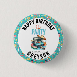 Summer Pool Party 2. Geburtstag Button