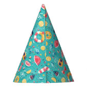 Summer Pool Party 2. Geburtstag Partyhütchen (Rückseite)