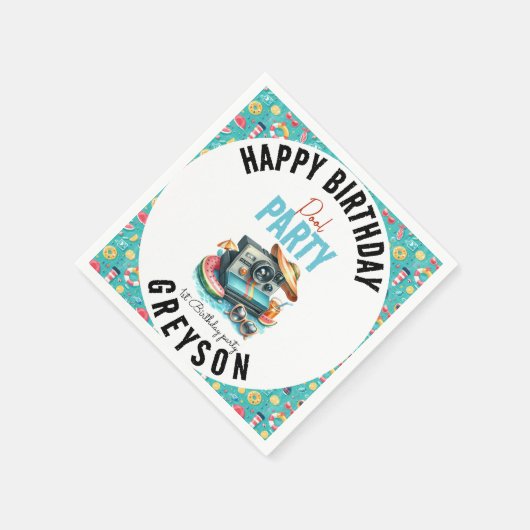 Summer Pool Party 2. Geburtstag Serviette (Ecke)