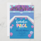 Summer Pool Party Abschluss Einladung (Vorderseite)