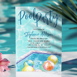 Summer Pool Party Beach Ball Sweet 16 Geburtstag Einladung<br><div class="desc">Lassen Sie sich von unserem Summer Pool Party Beach Ball Sweet 16 Birthday Einladung verzaubern! Diese reizvolle Einladung eignet sich ideal für alle sommerlichen Geburtstagsfeiern. Freuen Sie sich auf einen coolen Swimmingpool mit spielerischen Strandbällen, die auf dem Wasser schwimmen. Der hellblaue Aquarellhintergrund verleiht dem Party ein angenehmes Ambiente, während das...</div>