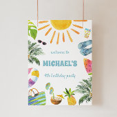 Summer Pool Party Begrüßungszeichen Fotodruck