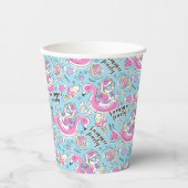 Summer Pool Party Einhorn Pappbecher (Vorderseite)