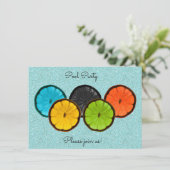 Summer Pool Party Einladung (Stehend Vorderseite)