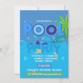 Summer Pool Party Einladung