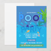 Summer Pool Party Einladung (Vorne/Hinten)