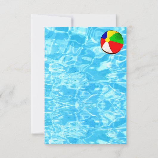 Summer Pool Party Einladung (Rückseite)