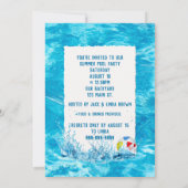 Summer Pool Party Einladung (Rückseite)