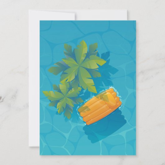 Summer Pool Party Einladung (Rückseite)