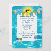 Summer Pool Party Einladung (Rückseite)